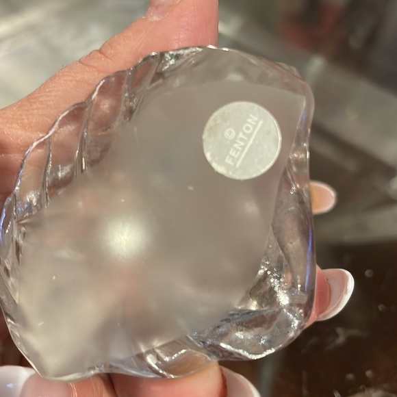 Fenton  Art Glass Crystal Guardian Angel with satin head &  Amethyst stone - Picture 4 of 4